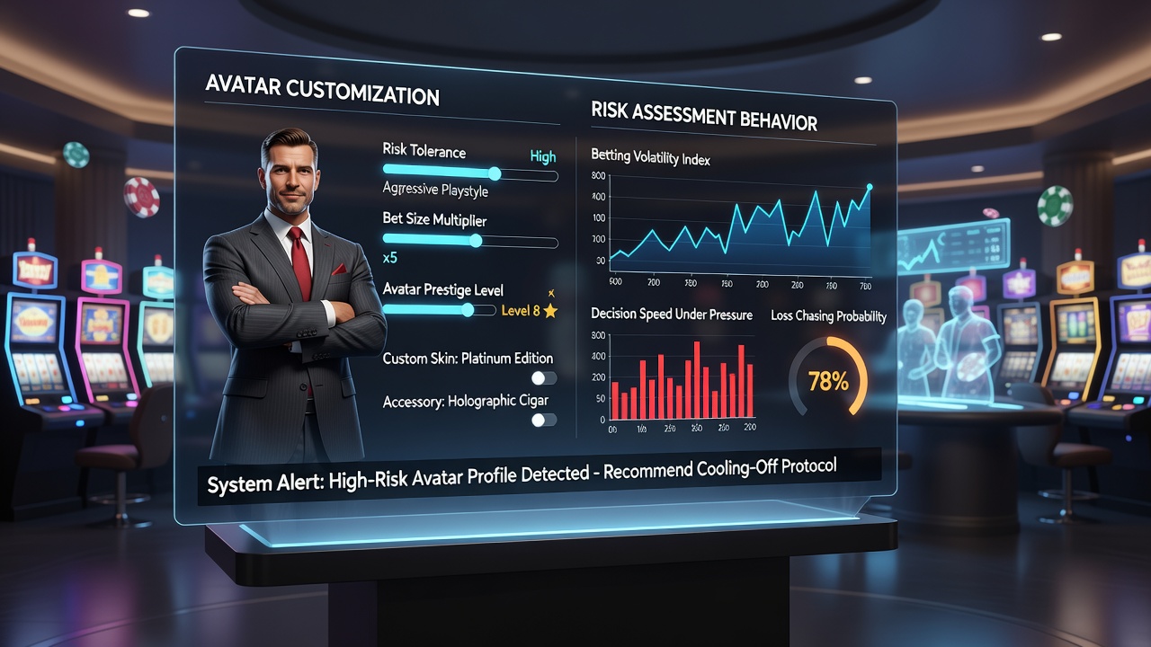 Data visualization of player behavior patterns linked to avatar customization levels in virtual casinos