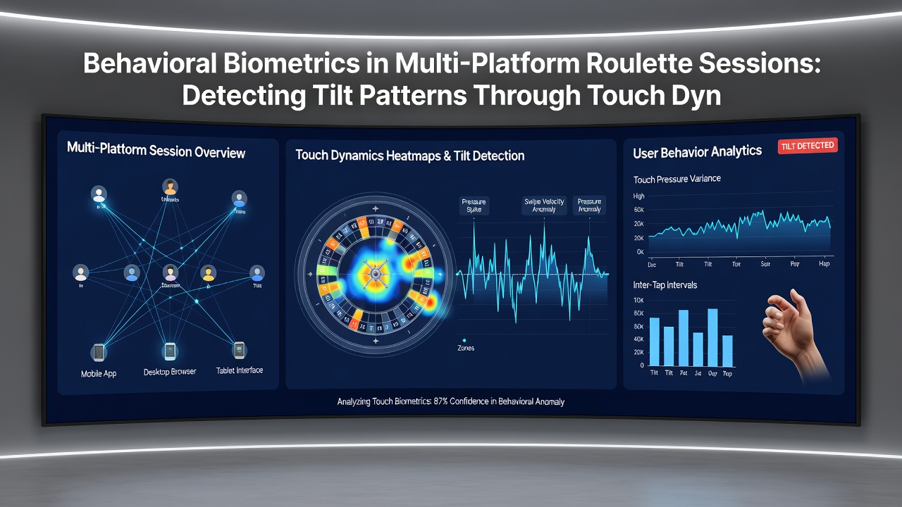 Graphs and charts illustrating session duration shifts linked to tilt detection in roulette