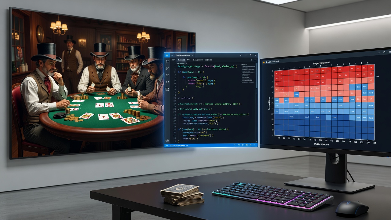 Virtual blackjack decision matrix displayed on a regulated Asian gaming platform
