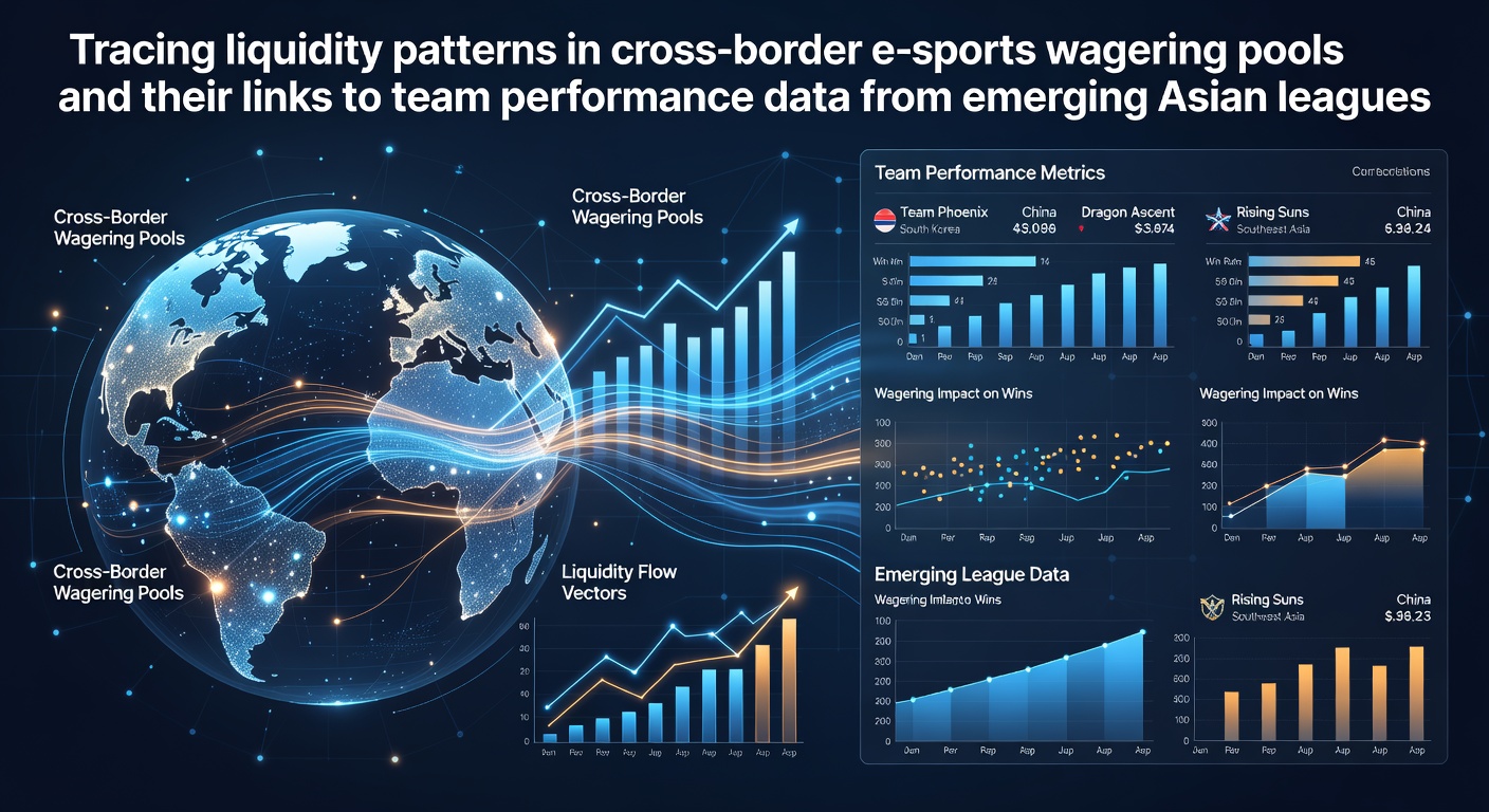 Data visualization showing liquidity flows across Asian e-sports betting markets with team performance overlays