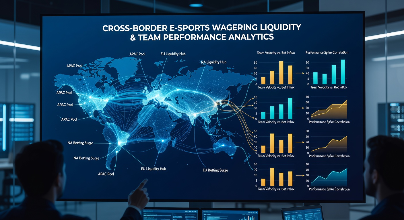 Network graph illustrating connections between Asian league team stats and cross-border liquidity movements