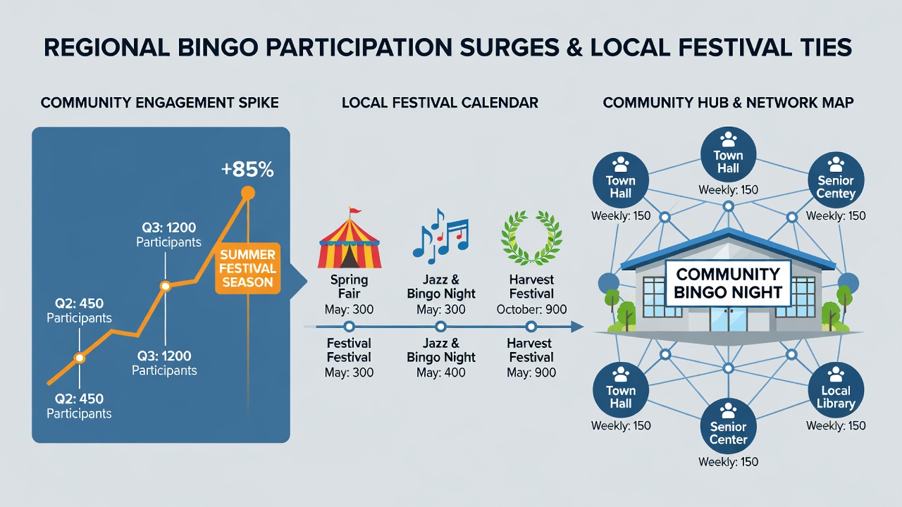 Bingo network charts showing participation increases during festival periods